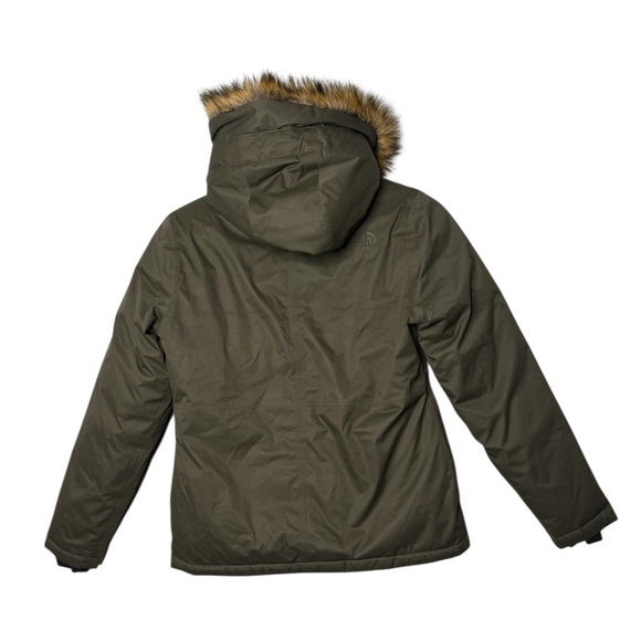The North Face Greenland Down 550 Olive Green Girls Youth Faux Fur Jacket 10/12 - Picture 3 of 11
